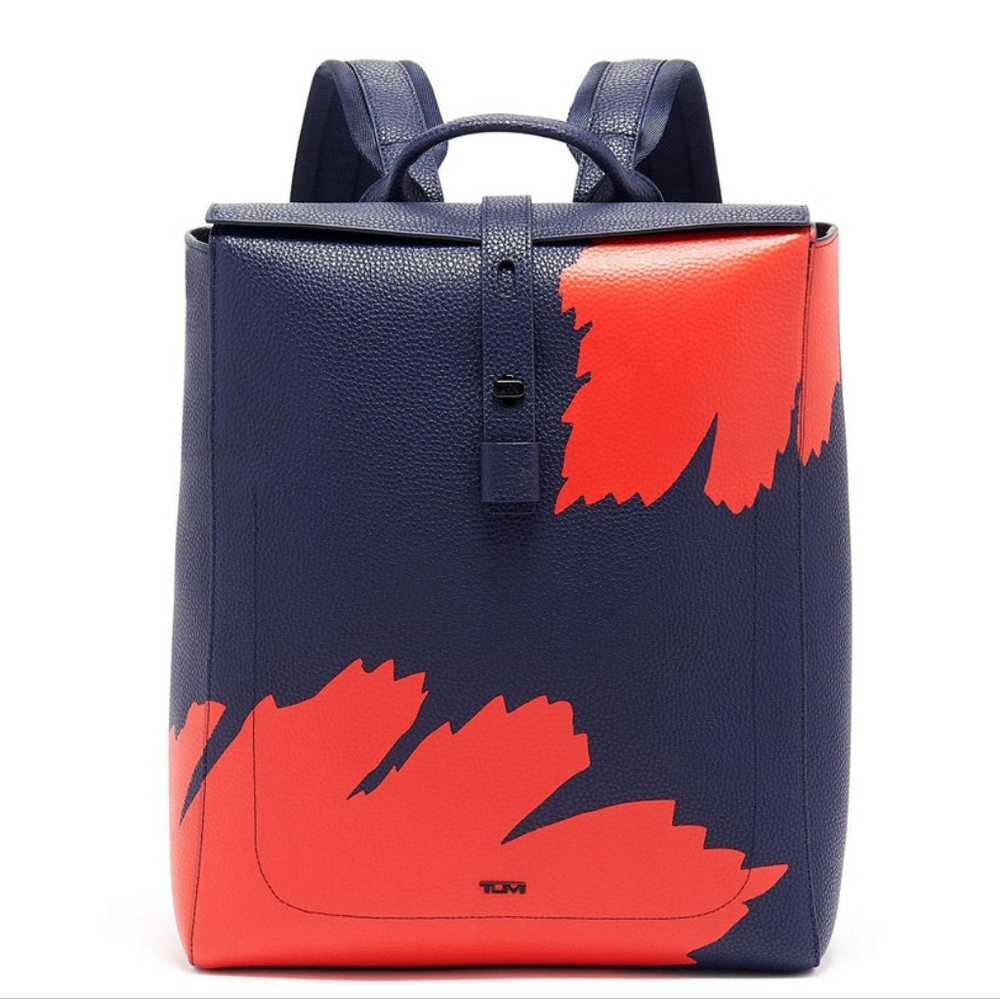 TUMI Georgica Mica Leather Backpack in Graphic Congo Print
